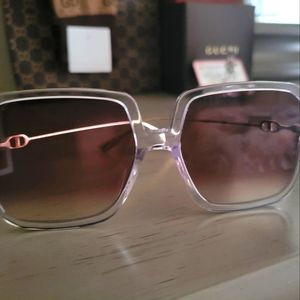 Dior link1 58mm Gradient Square Sunglasses